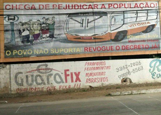 Outdoor em protesto ao decrreto